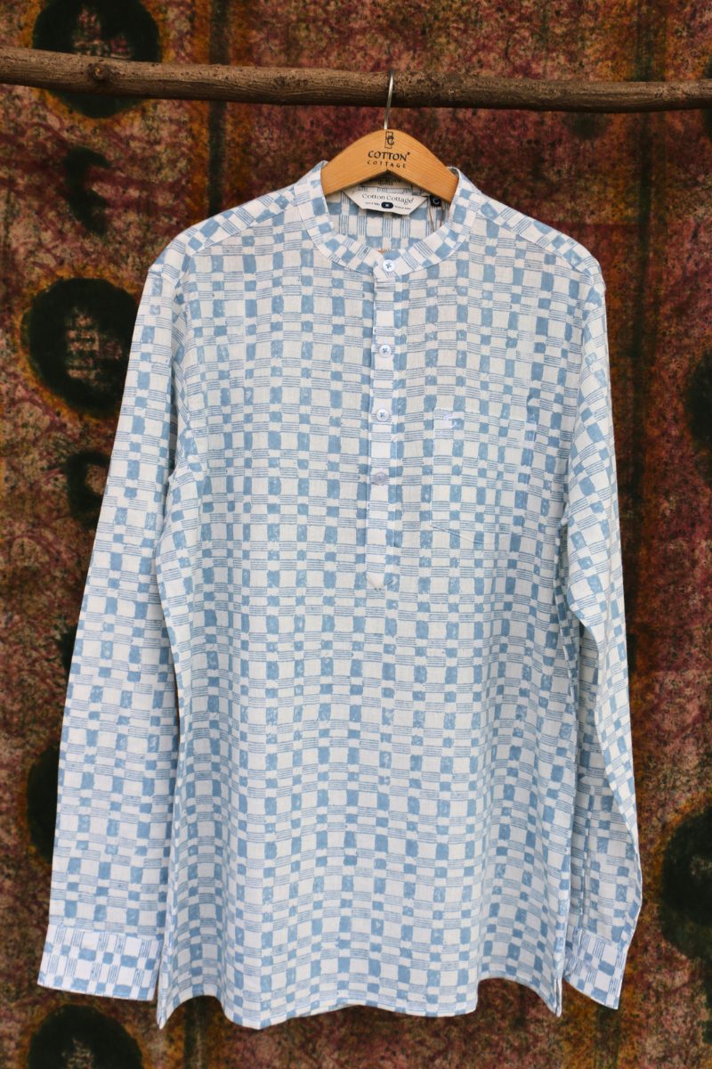 A shirt laid out for a product photo