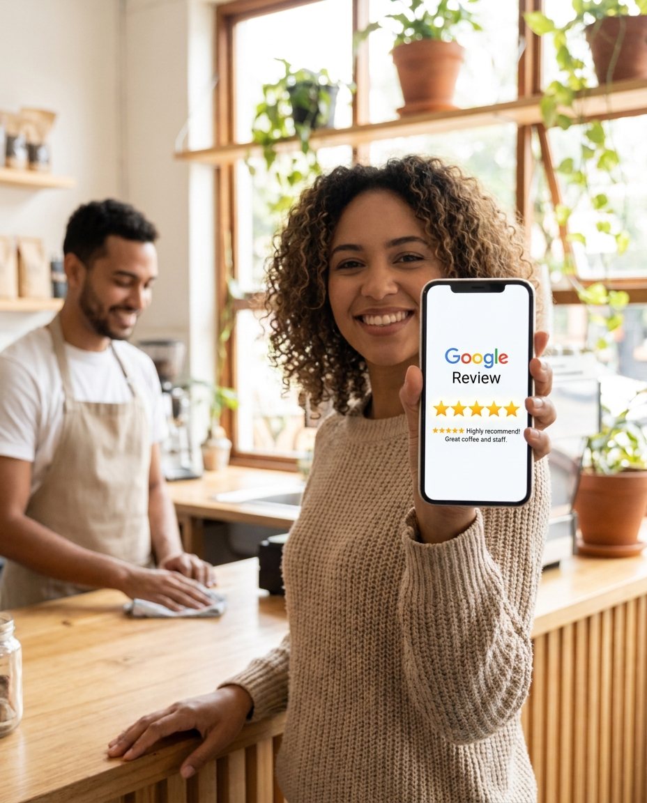 A guest leaving a review