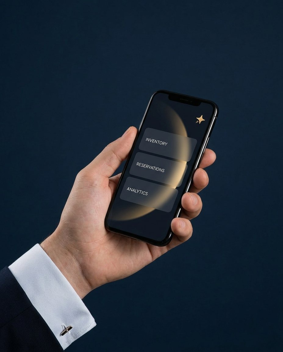 The menu on a phone