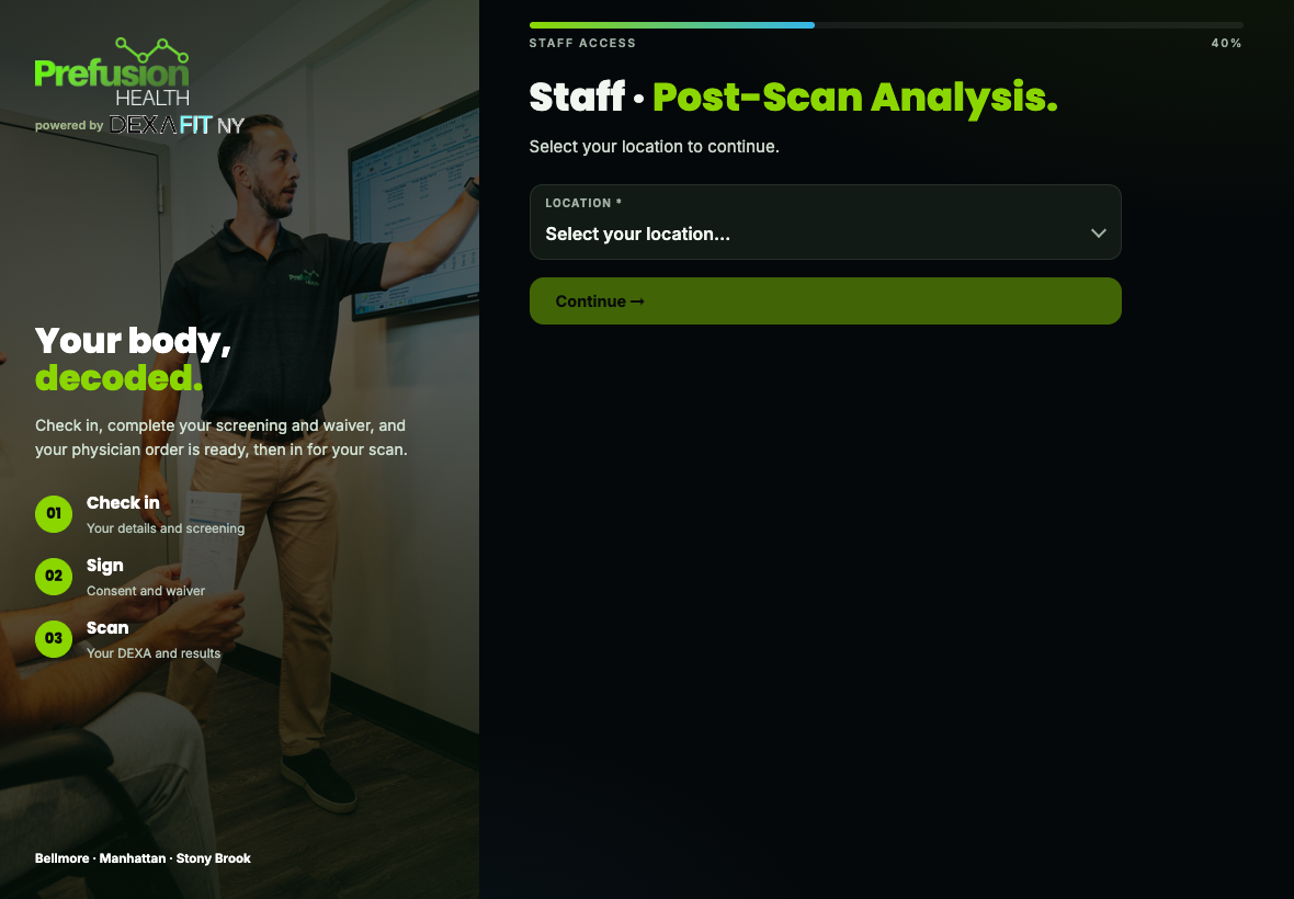 Staff post-scan mode