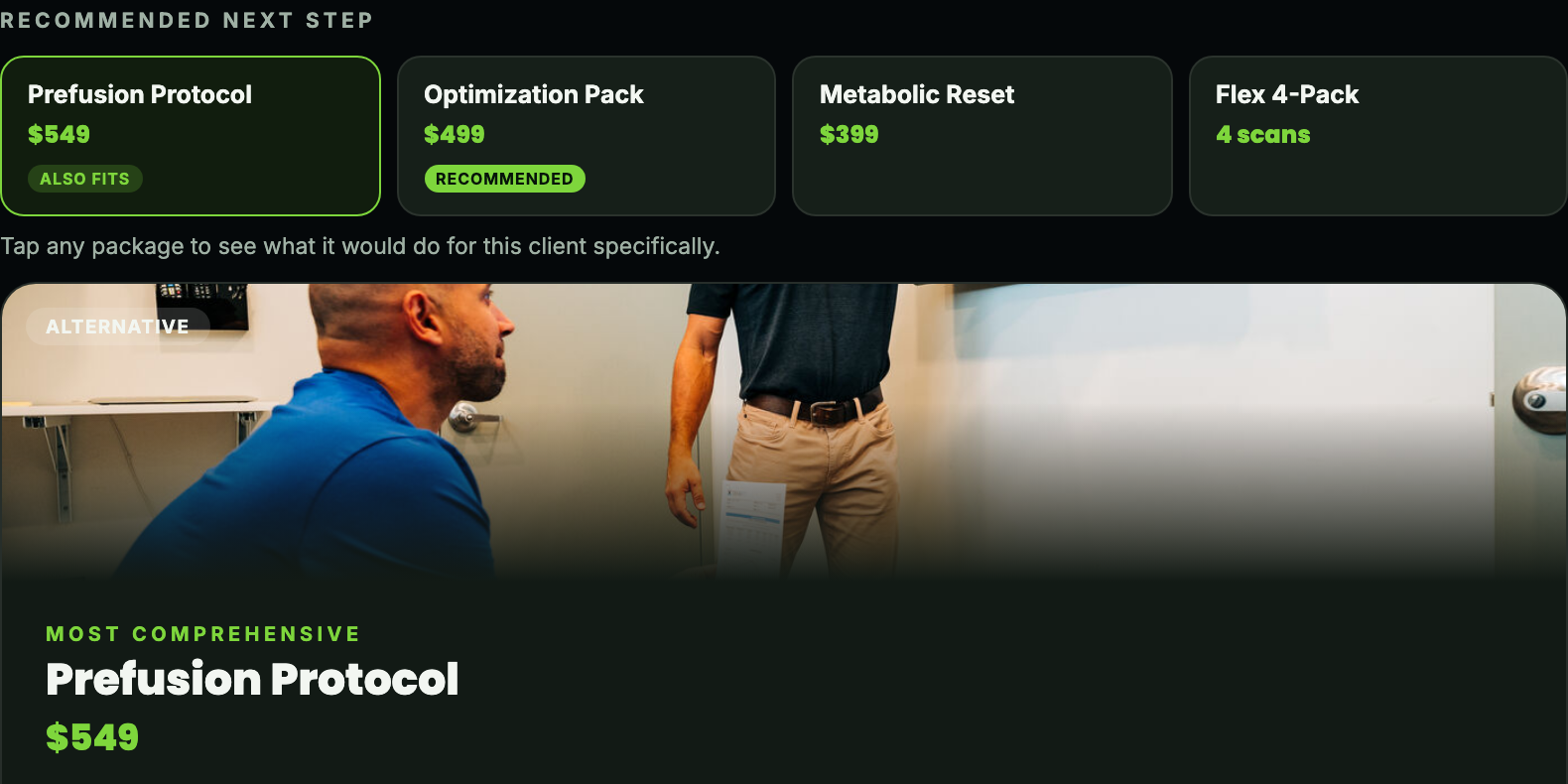 Alternative package view